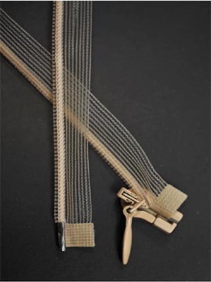 Transparent zipper 40 cm open end - NUDO (test)